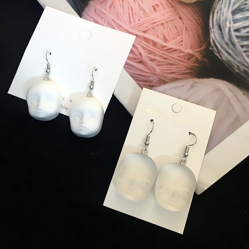 Creative Simple Baby Face Earrings Resin Drop Earrings display picture 4