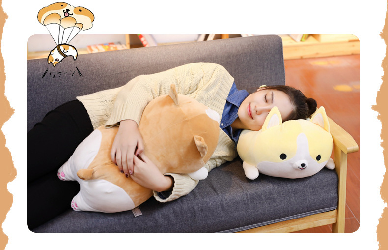 Soft Corgi Doll Lying Style Puppy Plush Doll  Wholesale Vacuum Compression display picture 4
