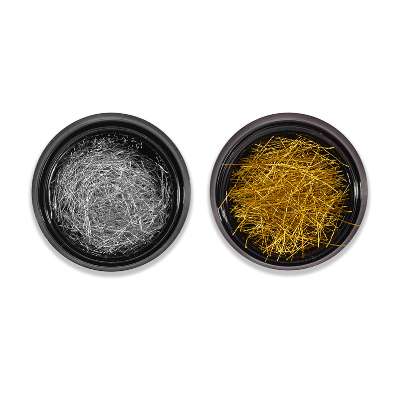 2021 Nueva joyería de uñas japonesa alambre de plata de oro alambre de metal Super Flash decoración de alambre de oro japonés