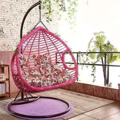 现货双人粗藤室内户外吊椅吊篮 秋千休闲藤椅藤编吊椅批发|ms