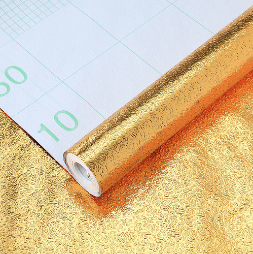 Kitchen oil-proof sticker self-adhesive wallpaper waterproof oil-proof and moisture-proof stove renovation moisture-proof tile wallpaper aluminum foil tin paper