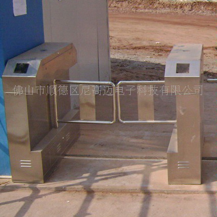 NGM不锈钢斜角摆闸 工地单通道双向刷卡 附送配套管理系统