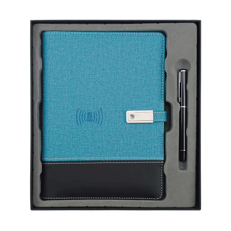 business affairs Loose-leaf notebook wireless portable battery Notepad A5 multi-function Hand books Gift box suit customized logo