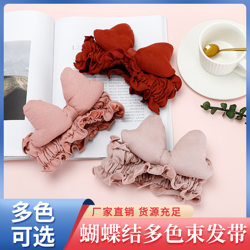 镶边立体大蝴蝶结宽边发带 化妆洗脸敷面膜发箍女 发饰批发定制