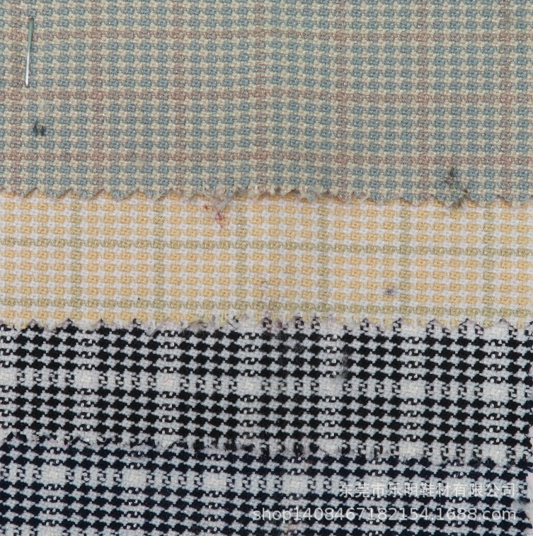 GB0028色织TR千鸟格子呢料适用鞋子帽子服装精纺西装呢料