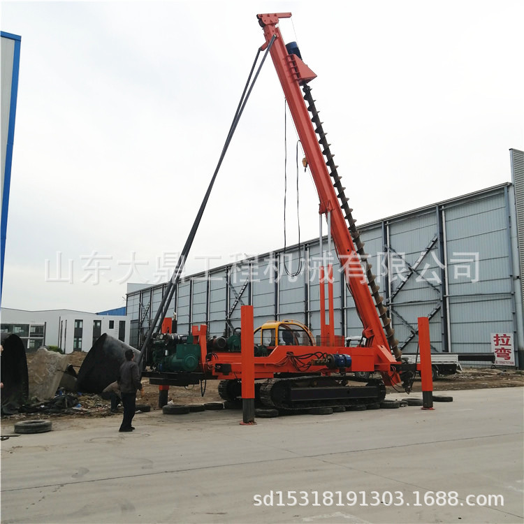 微型螺旋螺旋钻孔机 小型长螺旋钻孔机河南洛阳直销12m螺旋钻孔机