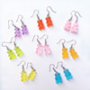 Brand cartoon transparent Japanese earrings for elementary school students, with little bears