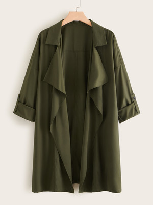 跨境大码女装休闲长款长袖女士开衫外套|ru