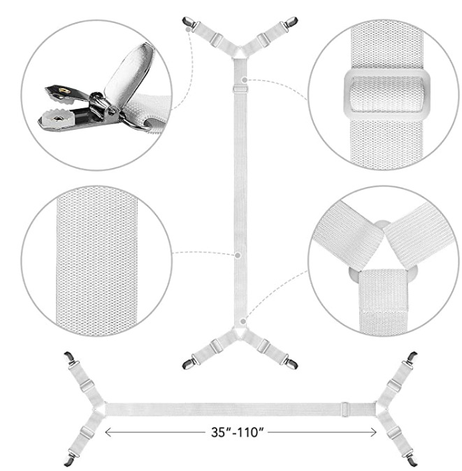Las ventas directas de fábrica de suministro transfronterizo extendieron el sostenedor de la sábana cama de seis lados clip de la tienda de metal