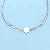 Accessory, fashionable chain, trend pendant, wholesale, silver 925 sample, Korean style, simple and elegant design