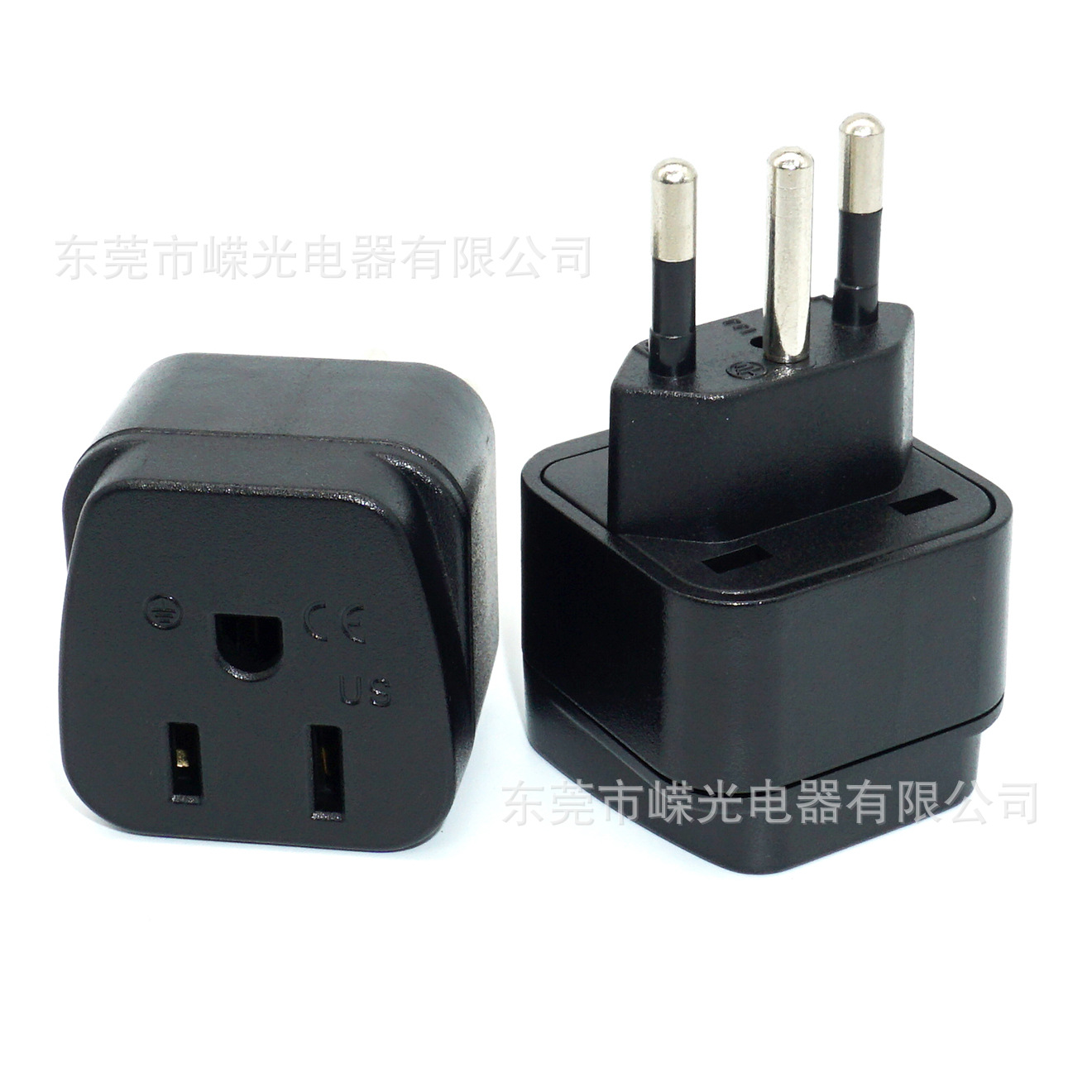 产销US-13A美标转巴西插头美规转巴西三脚美式转巴西亚马逊热卖