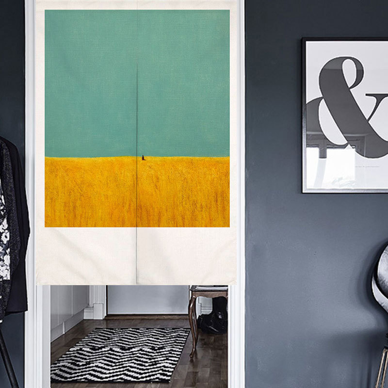 Creative Oil Painting Fabric Door Curtain Partition Curtain Bathroom Kitchen Block Curtain Hanging Curtain Decorative Curtain Without Punching Creative Oil Painting Fabric Door Curtain Partition Curtain Bathroom Kitchen Block Curtain Hanging Curtain Decorative Curtain Without Punching