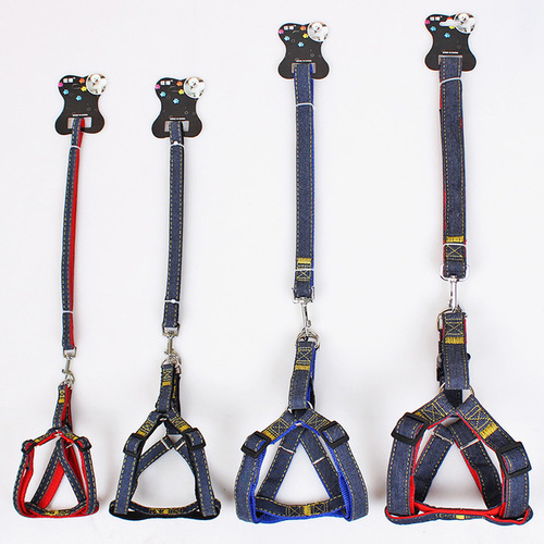 Wholesale chest and back pet dog leash large, medium and small dog neck cover summer dog collar dog walking one piece drop shipping