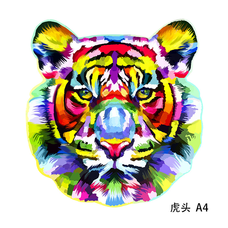 Tiger head A4
