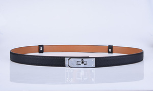 ខ្សែក្រវ៉ាត់នារី Women Casual Thin Leather Simple Belt PZ643938