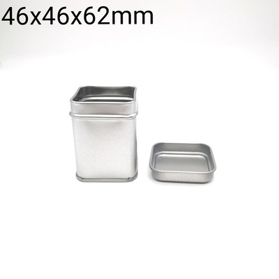 现货袜子包装银色马口铁盒定制长方形磨砂迷你小茶叶罐蜡烛铁罐|ms
