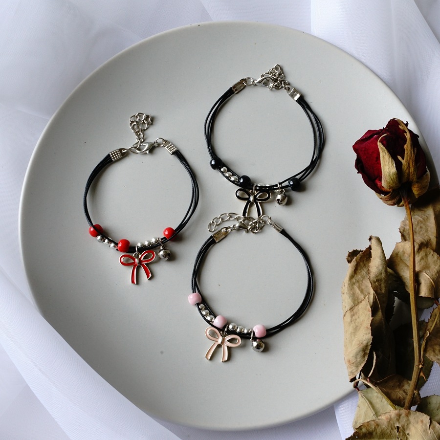 新款小清新蝴蝶結手鏈女 韓版甜美仙女氣質百搭手飾現貨廠家直銷