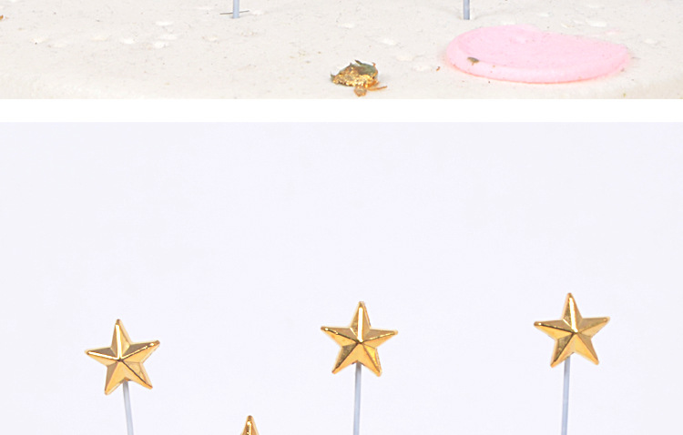 节日用品批发网红创意铂金小星星蛋糕装饰插牌百搭生日蛋糕装饰插牌 5个装详情图11