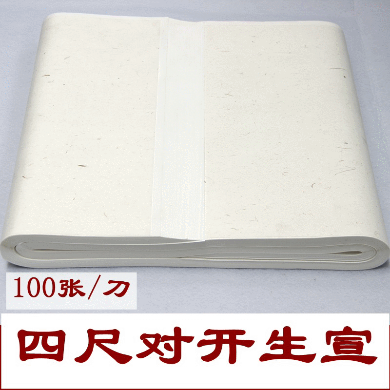 宣纸四尺对开净皮生宣 毛笔字书法练习纸厂家供应款式多样