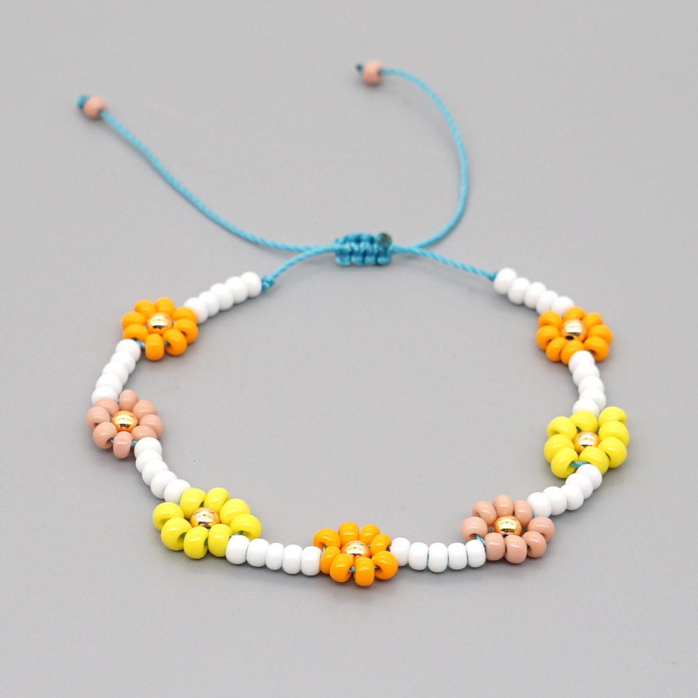 Fashion rice beads handwoven small daisy braceletpicture10