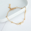 Multilayer fashionable ankle bracelet, set, decorations, European style, suitable for import, new collection, wholesale