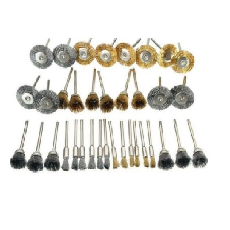 36 шт. медная проволочная щетка проволочная щетка кисть чаша кисть T-образная кисть деревянная резьба корневая резьба канавка грецкий орех полировка цветочная головка