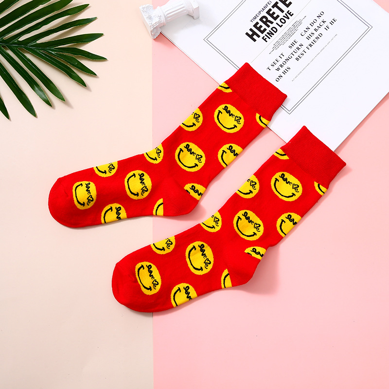 Unisex/Men and women can be personalized smiley face tube socks