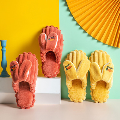 2020 Autumn and winter new pattern Cotton slippers Cartoon lovely Home Furnishing lovers indoor The month keep warm non-slip Wool slippers