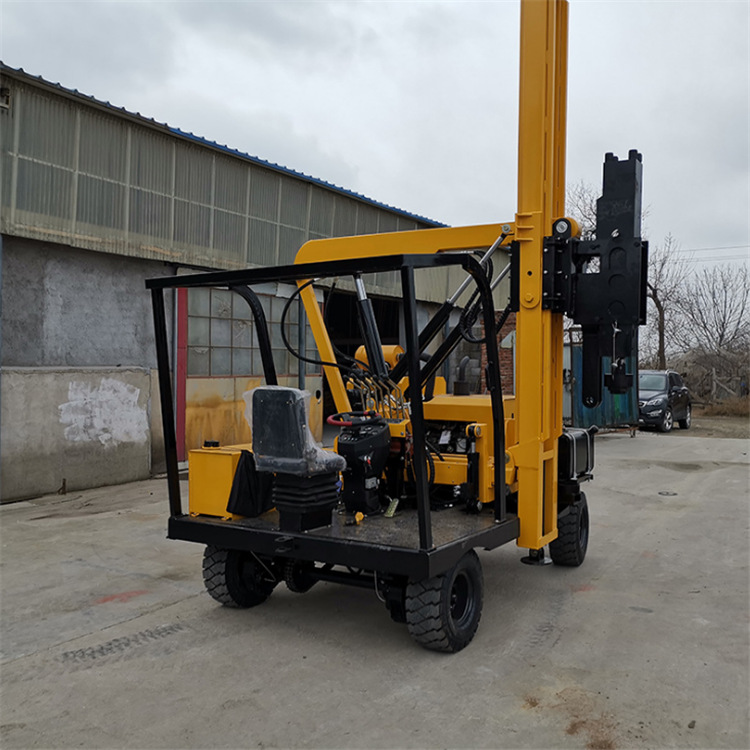 公路护栏打桩机 小型打桩机 混凝土水泥路面打拔钻孔一体机 现货