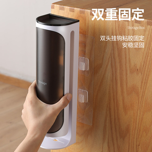 No punching garbage bag storage box Creative wall-mounted portable kitchen storage plastic bag storage box