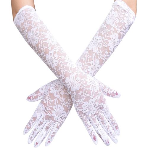 Lace sun protection gloves, long driving sun protection UV protection gloves, sexy lace wedding dress gloves accessories