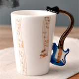 Новая керамическая кружка для гитарной музыки Zhongfu, гитарная кружка, чашка для воды с музыкальной нотой, кофейная кружка, мини-кружка для гитары