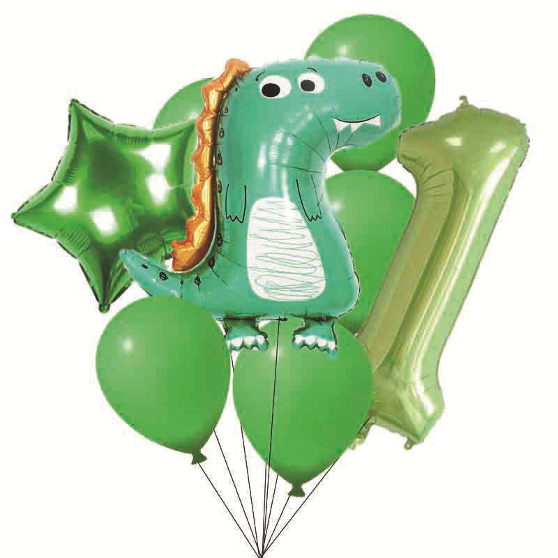 Cumpleaños Dinosaurio Número Estrella Película De Aluminio Fiesta Globo display picture 2