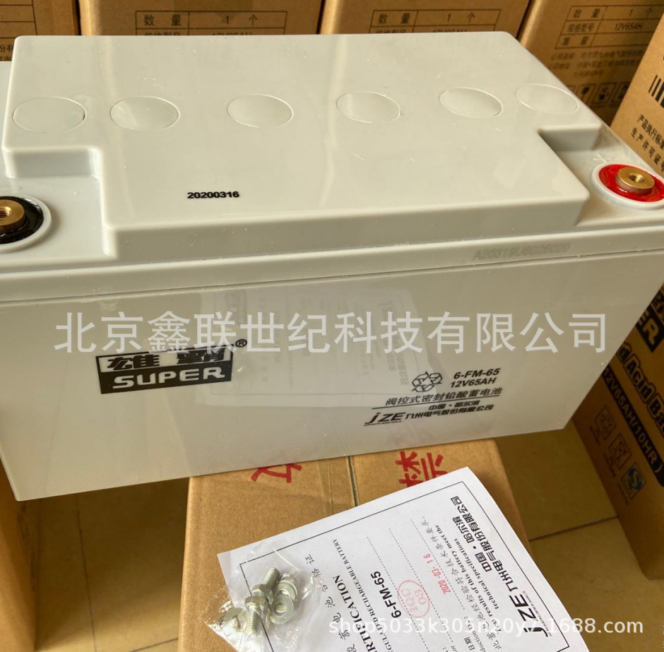 哈尔滨雄霸 九洲蓄电池6-GFM-24  通信铅酸蓄电池12V-24AH含税