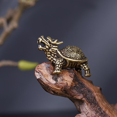"Minion Bronze Miniature Small Xuanwu Minion Dragon Turtle Pure Copper High-End Exquisite Desk Ornament and Collectible"