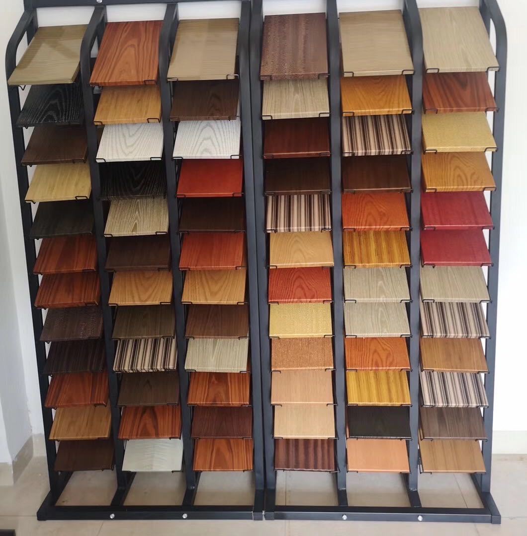 佛山厂家铝合金木纹色百叶窗出风口 热转印木纹色铝合金风口定制