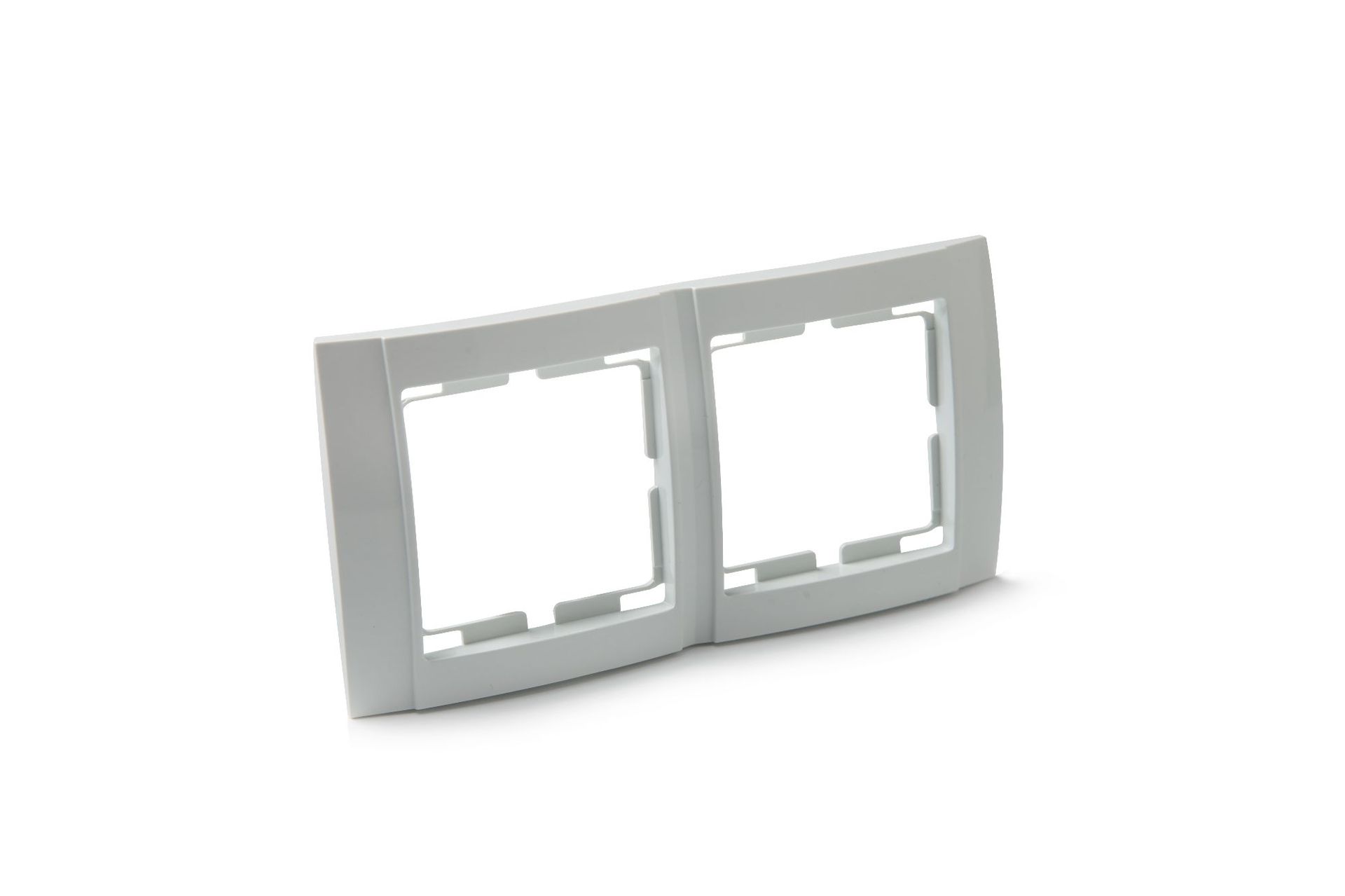 【厂家供应】欧式开关配件 白色双联壁式插座开关板架