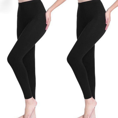 女士薄款秋褲莫代爾打底褲高彈力貼身美體顯瘦修身內穿棉毛褲襯褲