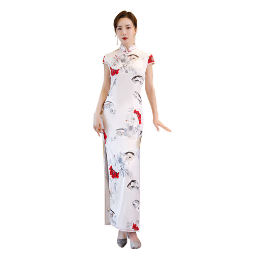 Chinese Dress Qipao for women double-layer cheongsam dress for the national government and a qipao skirt for banquet