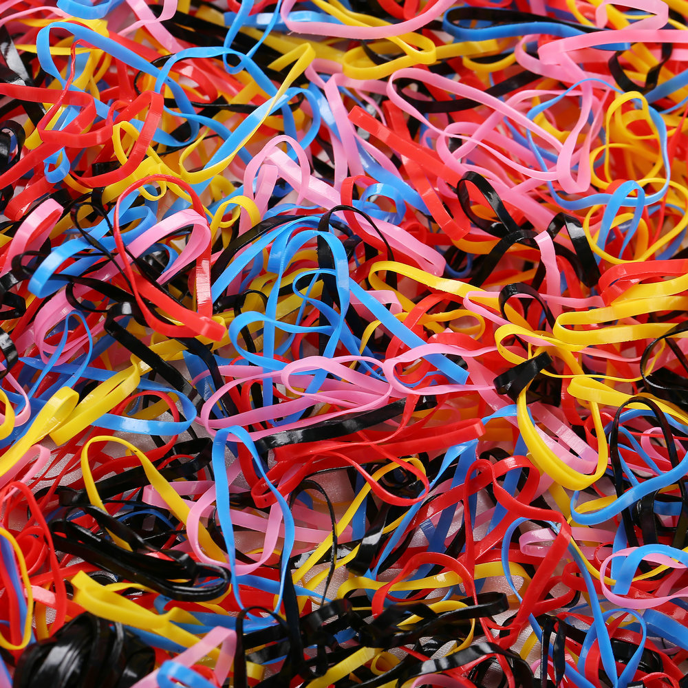 Tocado Para Niños Banda De Goma Banda Para El Cabello Banda De Goma Negra Desechable Engrosada Gomas Para El Pelo Baratas Al Por Mayor display picture 3