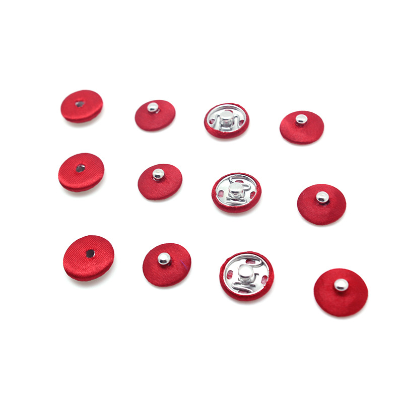 包布铜暗扣   圆形毛绒彩色包布钮扣 女装外套风衣扣毛呢包扣