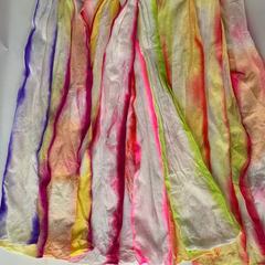 Screen printing flower material wholesale new vertical dyeing narrow edge dyeing two-color screen printing fine edge multi-color screen