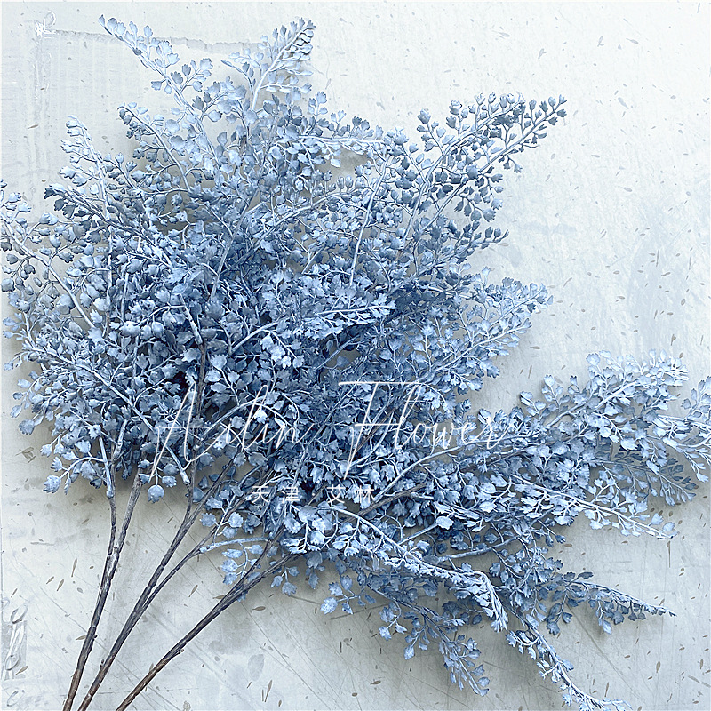 单枝柏叶 3叉仿真侧柏芹菜叶婚庆婚礼堂插花装饰挑高吊顶塑料配材