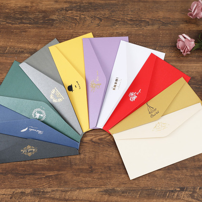 現貨彩色珠光商務邀請函西式信封加厚燙金信封印刷信封定制1000起
