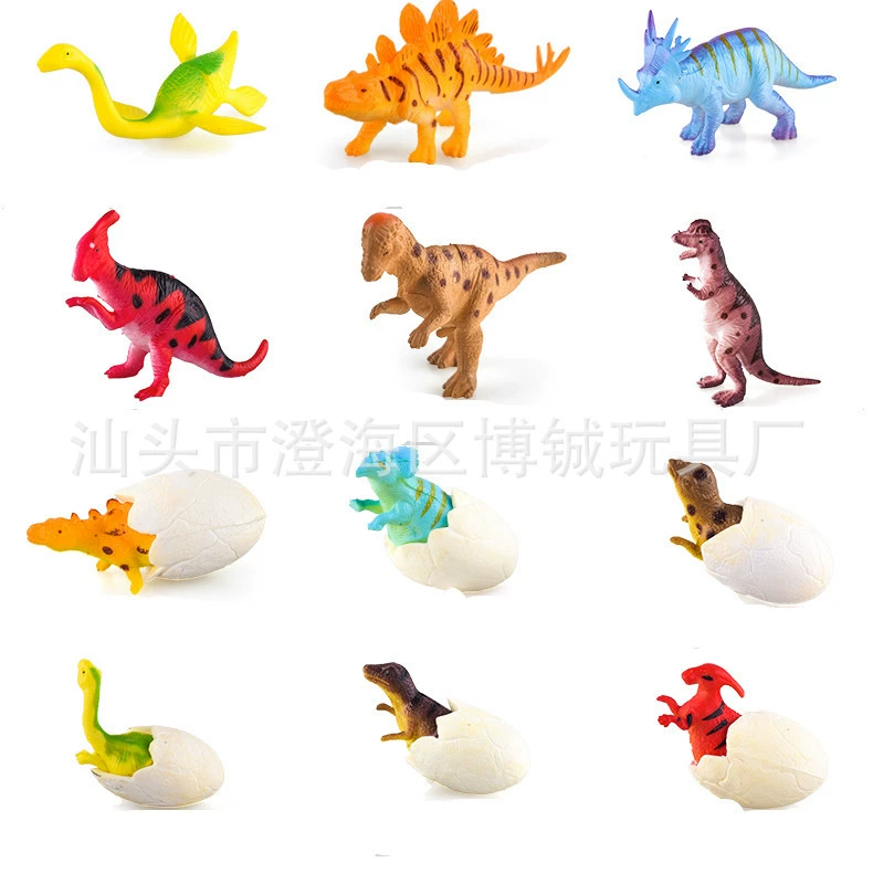Прямые продажи с фабрики: 12 моделей игрушек динозавров, набор имитированных яиц динозавров с животными