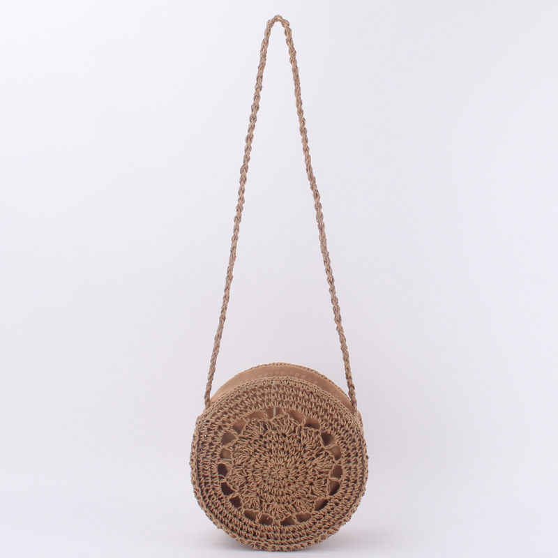 Beach Style Woven  Round Shoulder Bag display picture 2