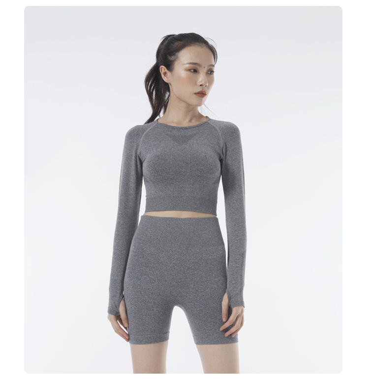 hot-selling new seamless knitted quick-drying breathable yoga set NSZJZ54089