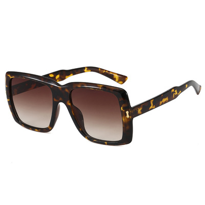 2020 Burst sunglasses 9073 Europe and America Retro Leopard Sunglasses Box glasses new pattern Ms. sunglasses