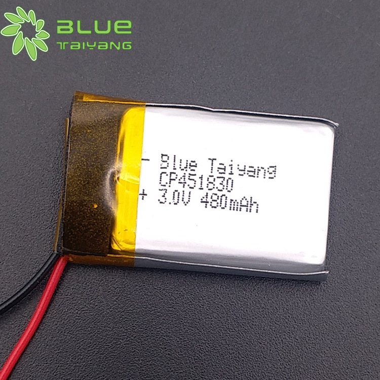CP451728一次性锂锰软包电池480mah开关电源CP451830