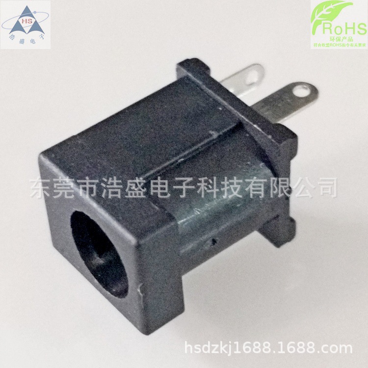 厂家生产 DC012A电源插座 2.0针三脚插件 铜 耐高温
